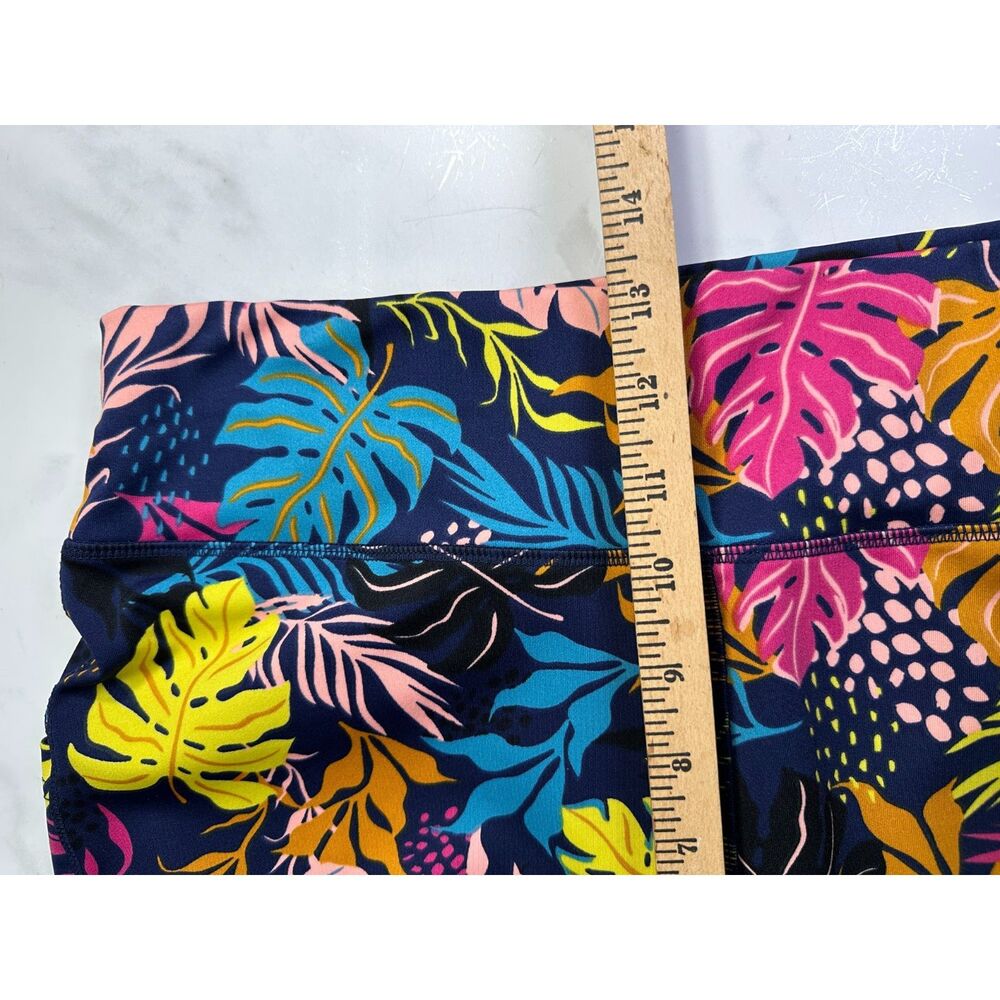 POP Fit Tropical Print Workout Leggings, Women's Size XL, Colorful Activewear - Picture 8 of 9